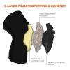 imageErgodyne ProFlex 550 Padded Knee Sleeves 3Layer Foam Cap Knee PadsXLarge 