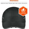 imageLightweight Bump Cap with LED Brim Lighting Baseball Hat Style Ergodyne Skullerz 8965 BlackBlack