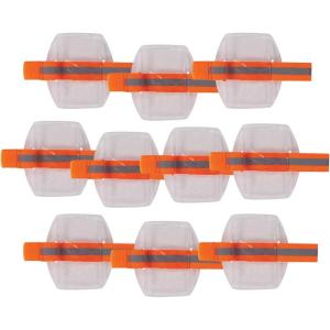 imageErgodyne Squids 3386 Vinyl Arm Band IDBadge HolderHivis Orange 10pack
