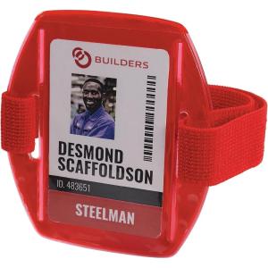 imageErgodyne Squids 3386 Vinyl Arm Band IDBadge HolderRed