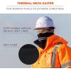 imageErgodyne NFerno 6961 Reflective Neck Warmer Fleece Neck Gaiter Winter Face Covering BlackBlack