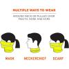 imageErgodyne NFerno 6961 Reflective Neck Warmer Fleece Neck Gaiter Winter Face Covering BlackLime