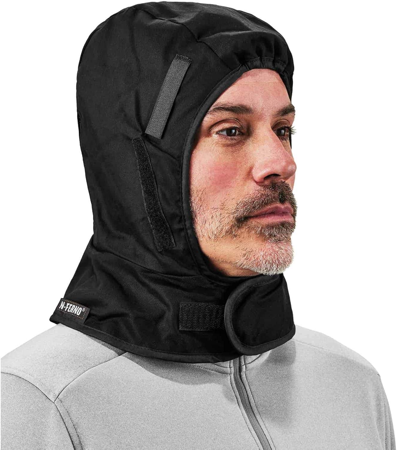 imageErgodyne Mens 2layer Winter Shoulder  Cotton Head Liner Black