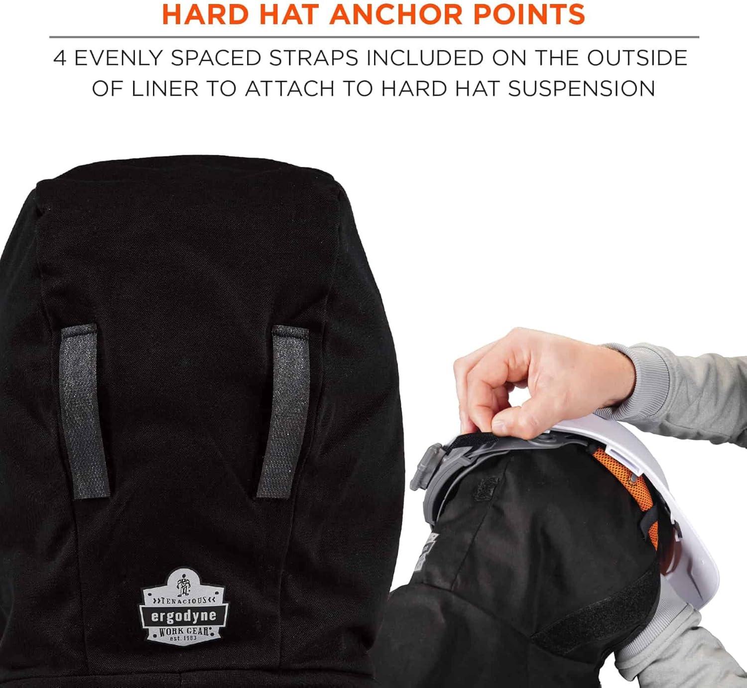 imageErgodyne Mens 2layer Winter Shoulder  Cotton Head Liner Black