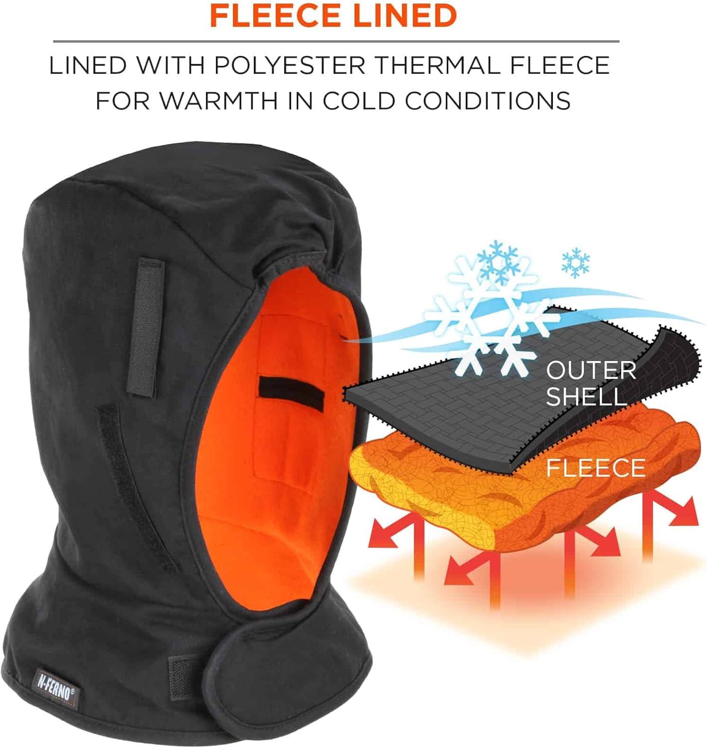 imageErgodyne Mens 2layer Winter Shoulder  Cotton Head Liner Black