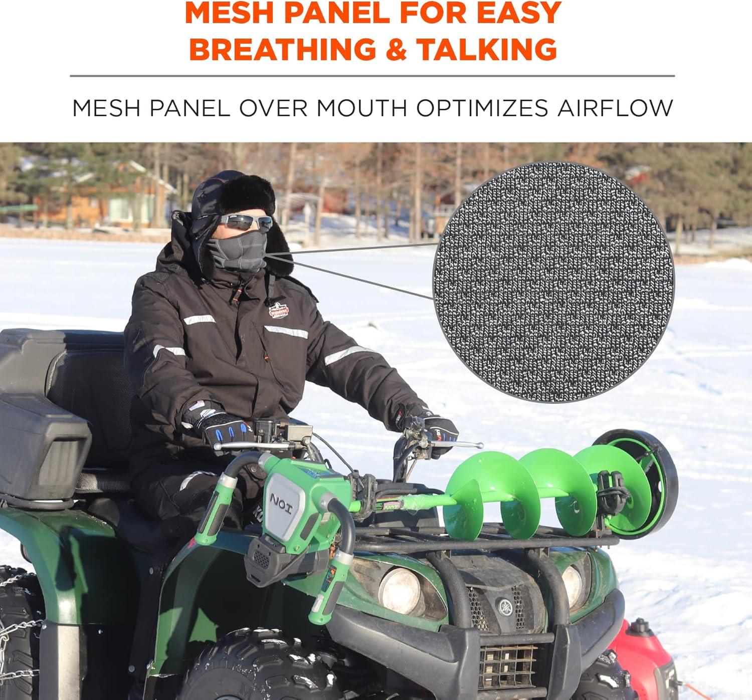 imageErgodyne NFerno 6823 Balaclava Ski Mask WindResistant Face Mask Hinged Design to Wear as Neck GaiterCamouflage