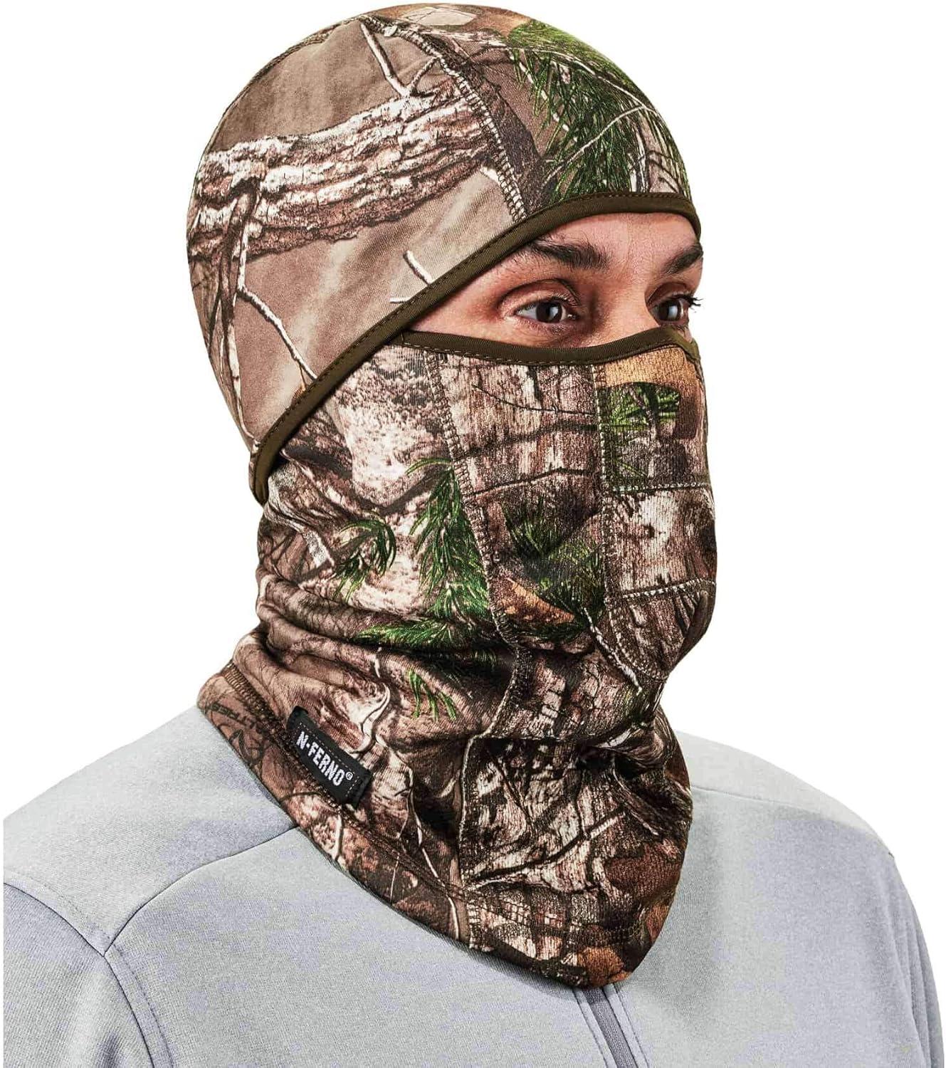 imageErgodyne NFerno 6823 Balaclava Ski Mask WindResistant Face Mask Hinged Design to Wear as Neck GaiterCamouflage