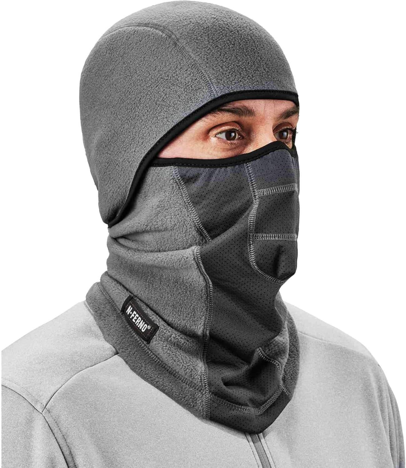 imageErgodyne NFerno 6823 Balaclava Ski Mask WindResistant Face Mask Hinged Design to Wear as Neck GaiterGray