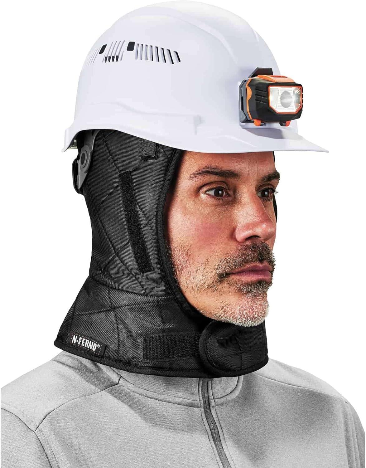 imageWinter Hard Hat Liner Insulated Sherpa Fleece Lined Shoulder Length Ergodyne NFerno 6952BlackOne Size