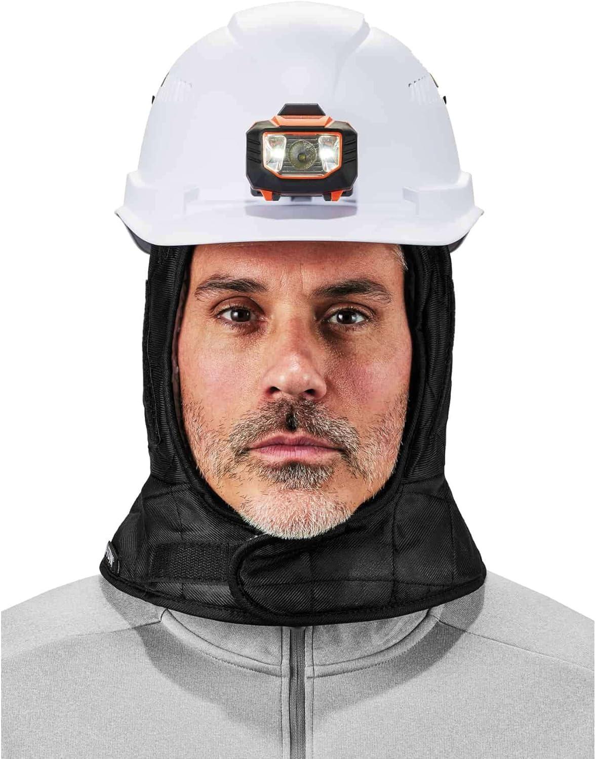 imageWinter Hard Hat Liner Insulated Sherpa Fleece Lined Shoulder Length Ergodyne NFerno 6952BlackOne Size