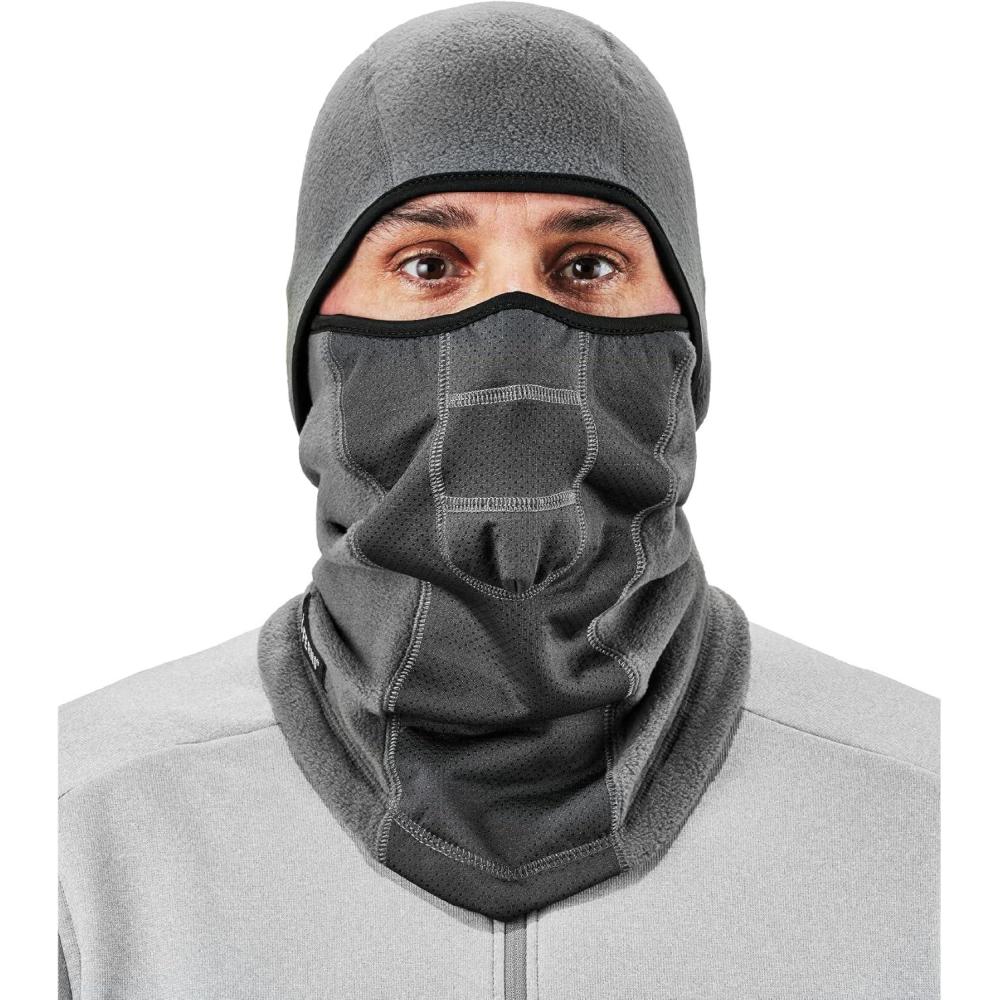 imageErgodyne NFerno 6823 Balaclava Ski Mask WindResistant Face Mask Hinged Design to Wear as Neck GaiterGray