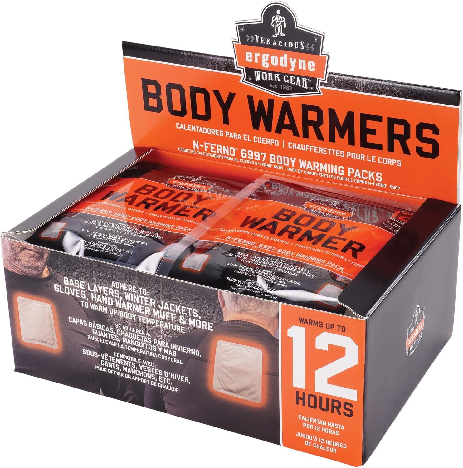 imageErgodyne NFerno 6997 Adhesive Body Warmer Air Activated Heat Pad Up to 12 Hours of WarmingAdhesive Body Warmers