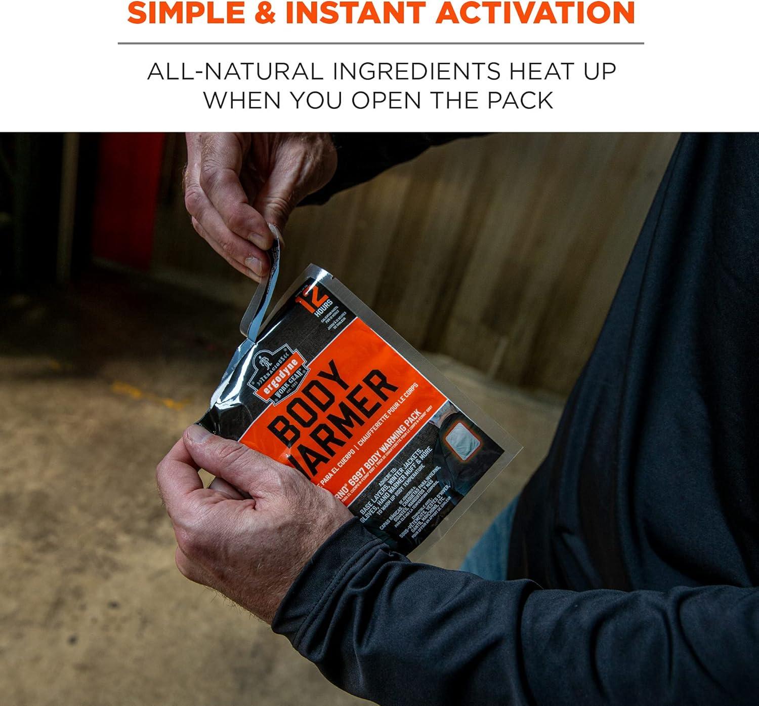 imageErgodyne NFerno 6997 Adhesive Body Warmer Air Activated Heat Pad Up to 12 Hours of WarmingAdhesive Body Warmers