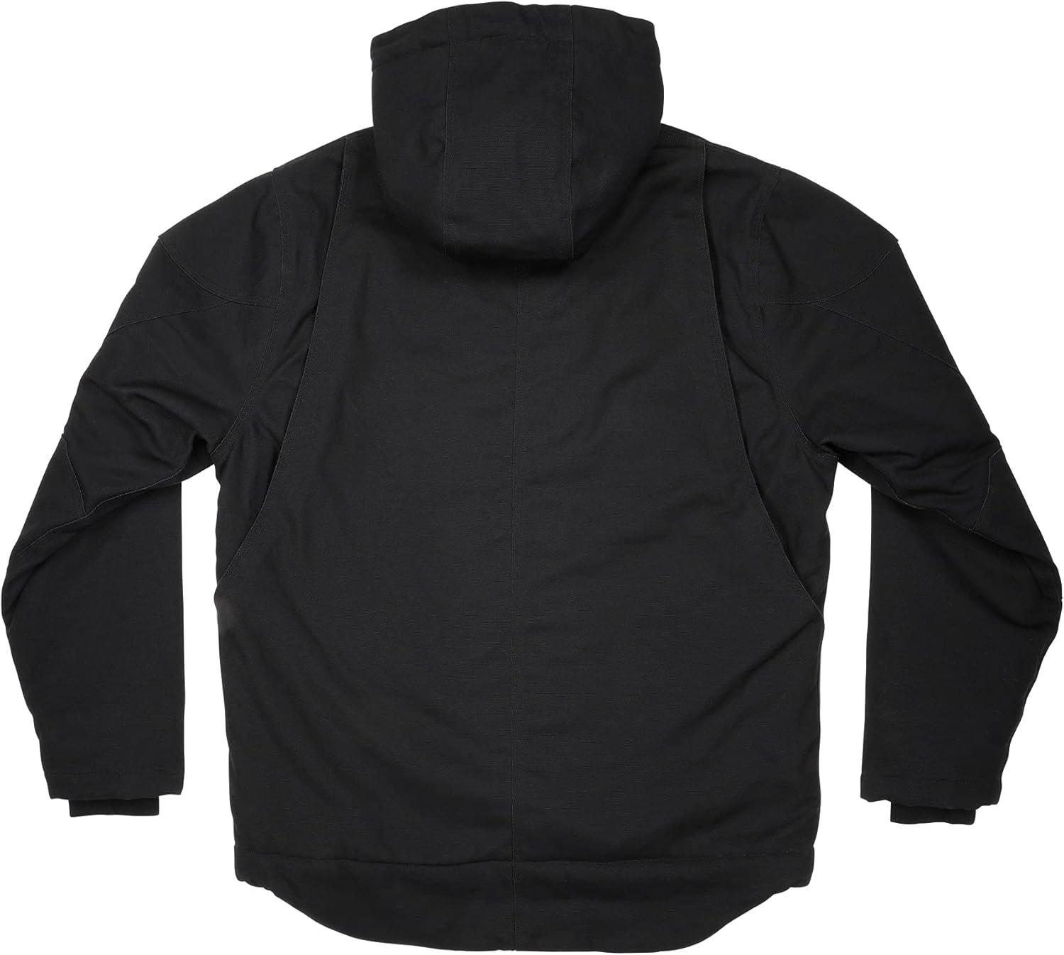 imageErgodyne Standard Duck Canvas Winter Work Jacket Sherpa Fleece Lined Black Extra Large4XLarge