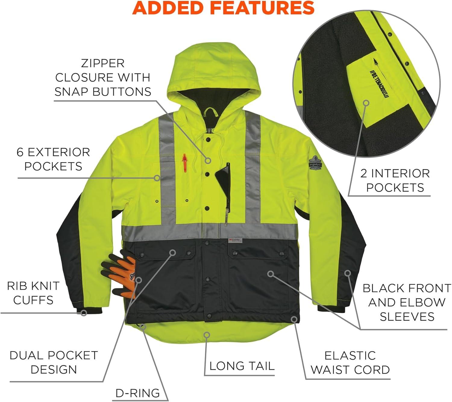 imageErgodyne Workwear Jacket Type R Class 2Lime