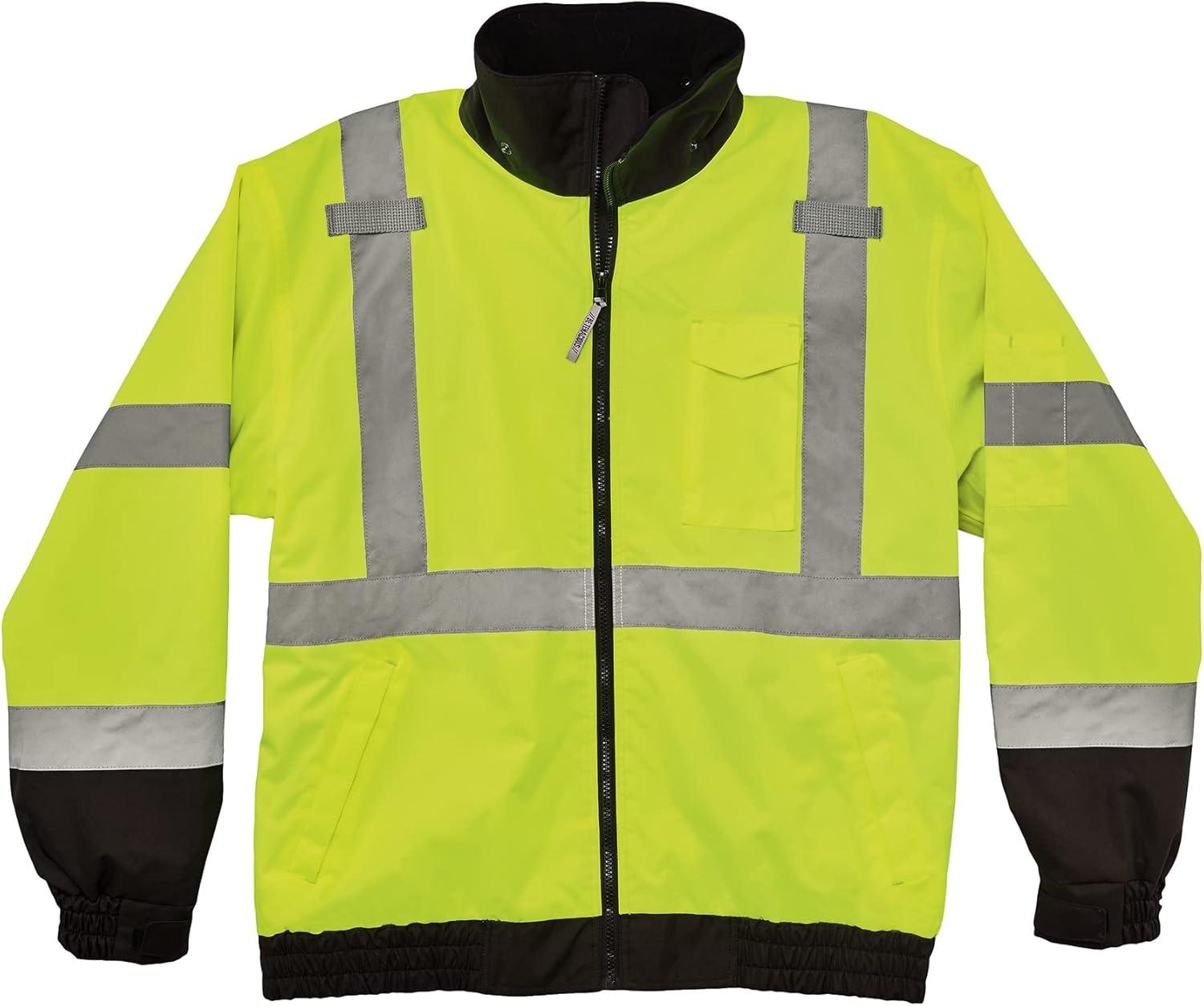 imageErgodyne unisex adult 3in1 Hivis 3 in 1 Hi Vis Winter Bomber Jacket Lime XXLargeLime