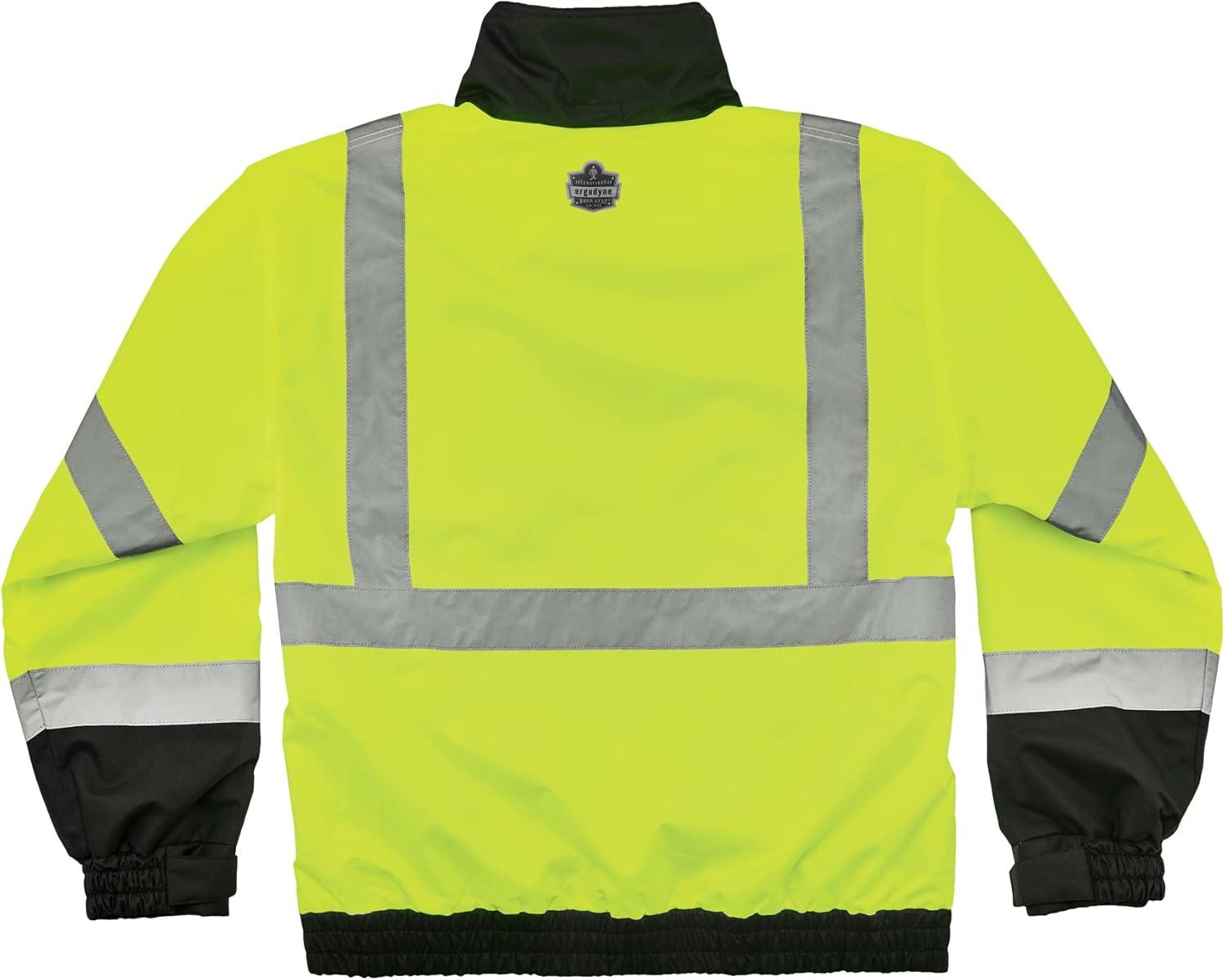 imageErgodyne unisex adult 3in1 Hivis 3 in 1 Hi Vis Winter Bomber Jacket Lime XXLargeLime