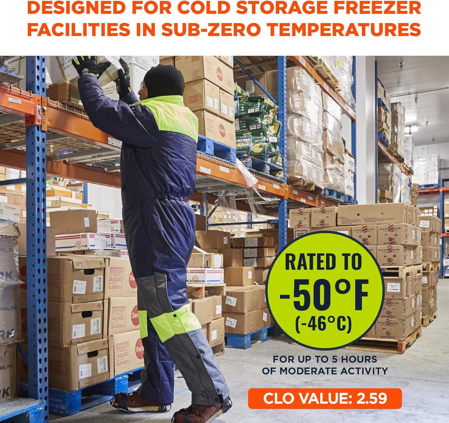 imageErgodyne unisexadult Insulated Freezer CoverallsNavy