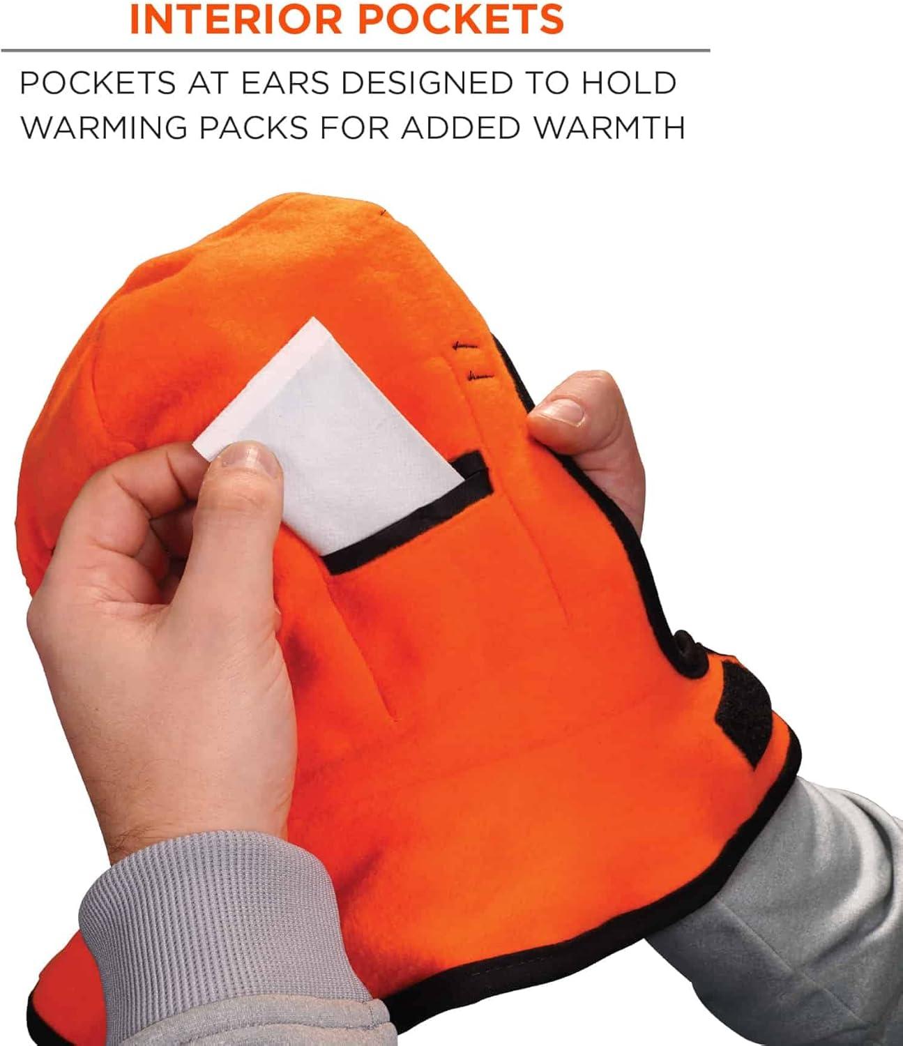 imageFR Winter Hard Hat Liner with Mouthpiece Fire Resistant Ergodyne NFerno 6876Black2Layer FR Liner with 2Layer FR Mouthpiece