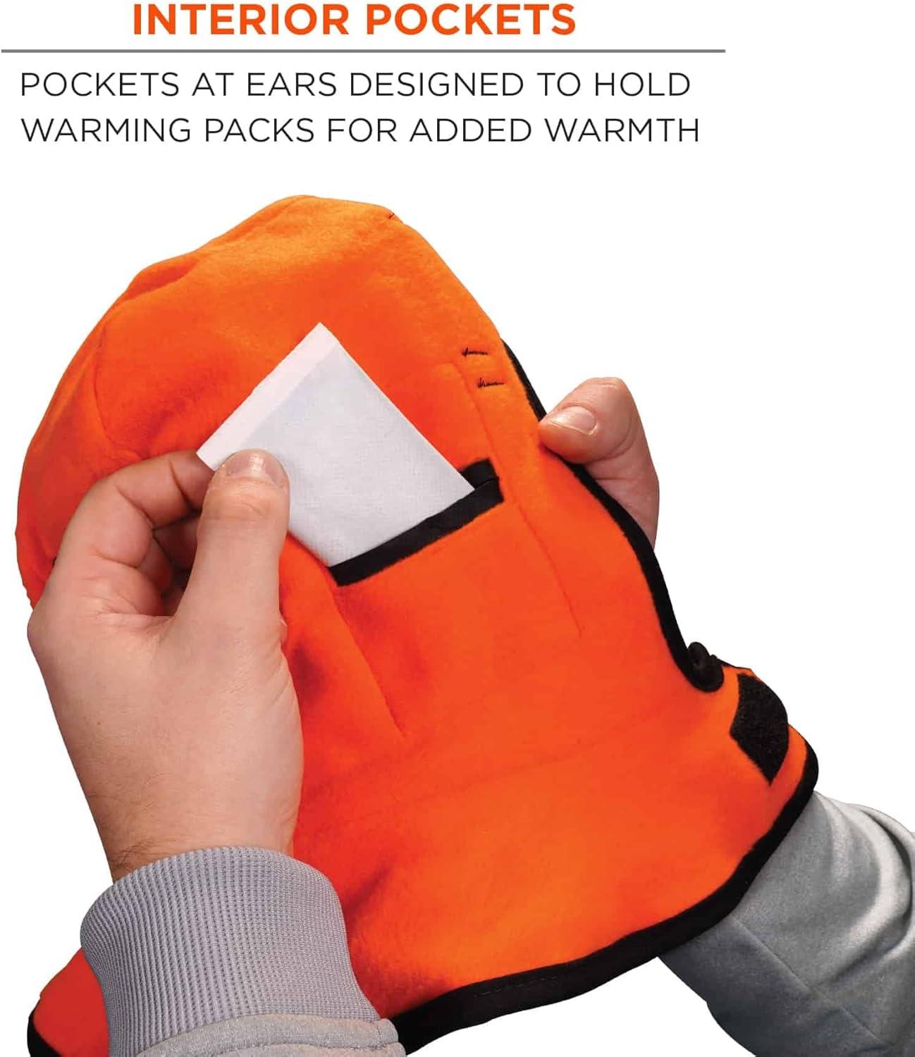 imageFR Winter Hard Hat Liner with Mouthpiece Fire Resistant Ergodyne NFerno 6876Black2Layer FR Winter Liner Shoulder  Cotton