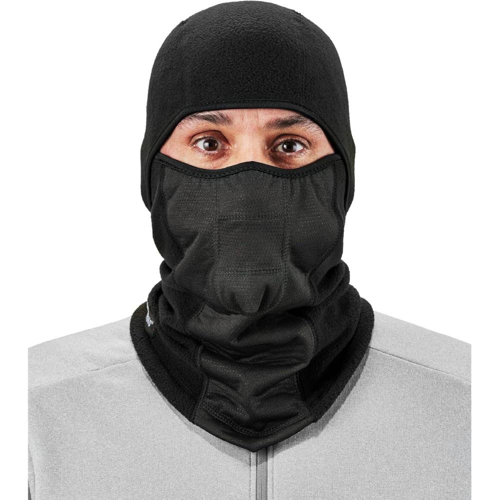 imageErgodyne NFerno 6823 Balaclava Ski Mask WindResistant Face Mask Hinged Design Each Black One Size