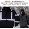 imageErgodyne GloWear 8377EV Reflective Winter Bomber Jacket Enhanced Visibility for Night or Low Light Conditions Thermal Insulation Water Resistant  Black  XXLarge4XLarge