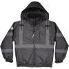imageErgodyne GloWear 8377EV Reflective Winter Bomber Jacket Enhanced Visibility for Night or Low Light Conditions Thermal Insulation Water Resistant  Black  XXLarge4XLarge