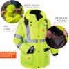 imageErgodyne GloWear 8385 ANSI High Visibility 4in1 Reflective Safety JacketLime