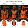 imageErgodyne GloWear 8385 ANSI High Visibility 4in1 Reflective Safety JacketOrange