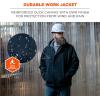 imageErgodyne Standard Duck Canvas Winter Work Jacket Sherpa Fleece Lined Black Extra LargeLarge