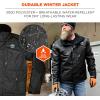 imageErgodyne Standard Winter Work Jacket Workwear Outerwear Thermal Insulation Removable Hood Black 3XLargeSmall