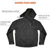 imageErgodyne Standard Winter Work Jacket Workwear Outerwear Thermal Insulation Removable Hood Black 3XLargeXLarge