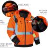 imageErgodyne unisex adult 3in1 Hivis 3 in 1 Hi Vis Winter Bomber Jacket Lime XXLargeOrange