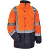 imageHigh Visibility Reflective Winter Safety Jacket Insulated Parka ANSI Compliant Ergodyne GloWear 8384 Orange LargeOrange