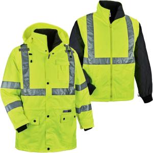 imageErgodyne GloWear 8385 ANSI High Visibility 4in1 Reflective Safety JacketLime