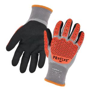 imageErgodyne ProFlex 7521 Thermal Impact Resistant Work Gloves Waterproof Nitrile Coated Palms ANSI A2 Cut Resistance TPR Impact Protection PaddingSmall