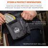 imageCarry Pouch for Full Respirator Masks Straps to Attach Around Belt Cover Flap Closure 95quot L x 4quot W 12quot H Ergodyne Arsenal 5183  Black1 Count Pack of 1
