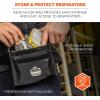 imageCarry Pouch for Full Respirator Masks Straps to Attach Around Belt Cover Flap Closure 95quot L x 4quot W 12quot H Ergodyne Arsenal 5183  Black75