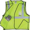 imageErgodyne GloWear 8216BA ANSI High Visibility Breakaway Reflective Safety Vest with ID Badge Holder Lime SmallMediumLime