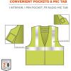 imageErgodyne GloWear 8261FRHL Reflective Safety Vest FR Flame Resistant NFPA 2112 NFPA 70E4XLarge5XLarge