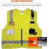 imageErgodyne GloWear 8262FRZ Reflective Safety Vest FR Flame Resistant Solid Front Mesh Back  LimeXXLarge3XLarge