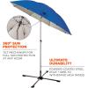 imageErgodyne SHAX Lightweight Work Umbrella with Stand Portable Sun Shade Blue
