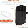 imageErgodyne Squids 5544 Barcode Scanner Holster Pouch for Phone Size Mobile Computers Handheld Bar Code Scanners Holder Belt Clip and Equipment Loop Attachment Gray LargeS