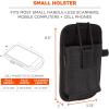 imageErgodyne Squids 5544 Barcode Scanner Holster Pouch for Phone Size Mobile Computers Handheld Bar Code Scanners Holder Belt Clip and Equipment Loop Attachment Gray LargeSmall