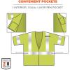 imageErgodyne unisex adult Class 3 FR Safety Vest Sleeves H L Lime LargeXLargeSmallMedium