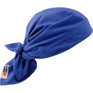 imageCooling Dew Rag Fire Resistant Evaporative Polymer Crystals for Cooling Relief Ergodyne Chill Its 6710FRBlueBlue