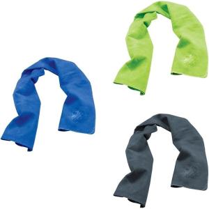 imageErgodyne ChillIts 6602 Evaporative Cooling Towel Bundle  Blue Lime Gray