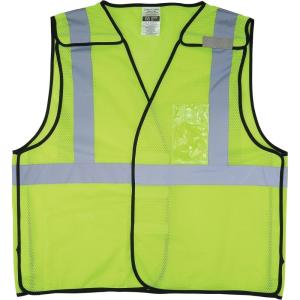 imageErgodyne GloWear 8216BA ANSI High Visibility Breakaway Reflective Safety Vest with ID Badge Holder Lime SmallMediumLime