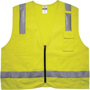 imageErgodyne GloWear 8262FRZ Reflective Safety Vest FR Flame Resistant Solid Front Mesh Back  LimeSmallMedium