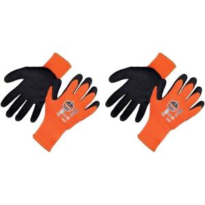 imageErgodyne ProFlex 7401 Coated Winter Work Gloves Latex Coated Palm Thermal Fleece Lining 12PK1 Count Pack of 2